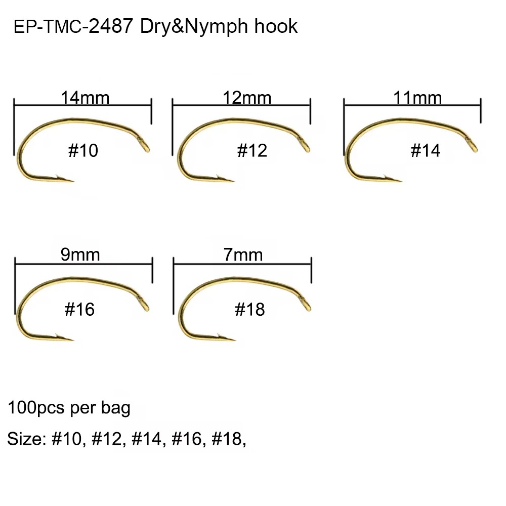 Eupheng 100 pièces EP-TMC2487  - Fishing Hook Barbless avis et prix